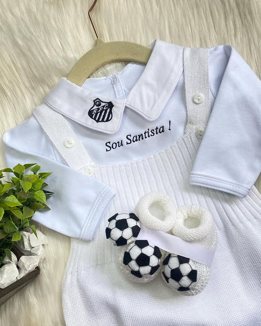 PROMOÇÃO Kit Saída Maternidade TIME FAVORITO Completa  - Veste Até 4 Meses (Menino)